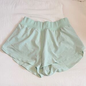 CRZ YOGA Light Mint Double-Layer Athletic Shorts